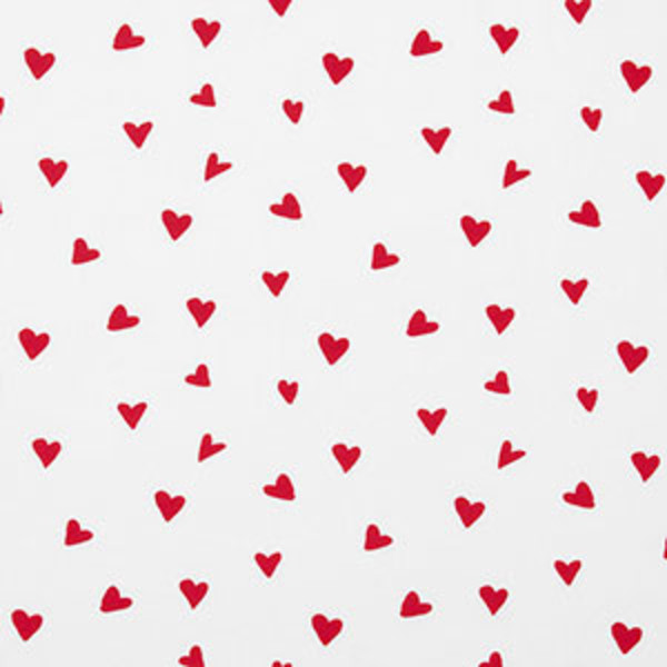 Printed Poplin Women's Pajama Set - Hearts, XS,Hearts