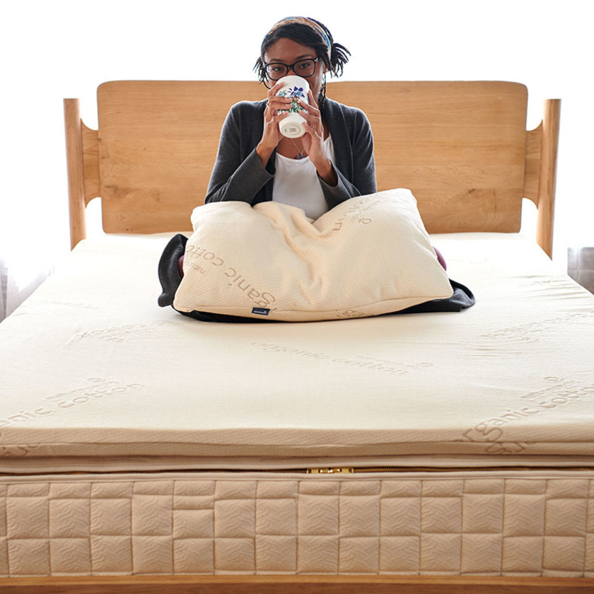 Adagio 2" Organic Latex Mattress Topper - Twin,Natural