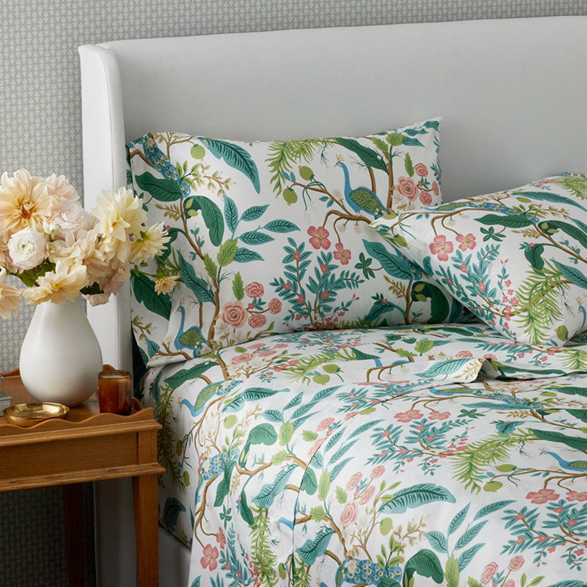 Peacock Classic Smooth Sateen Pillowcase Set - Cream, Standard,Cream