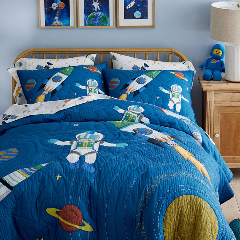 Outerspace Quilt - Ink Blue, Twin,Ink Blue