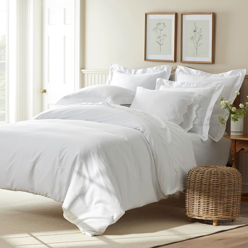 Classic Smooth Sateen Solid Pillowcase Set - White, Standard,White