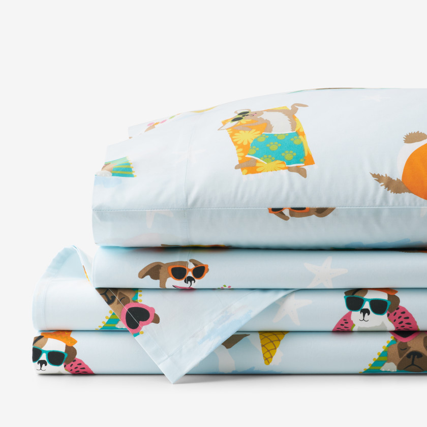 Summer Prints Classic Cool Cotton Percale Bed Sheet Set