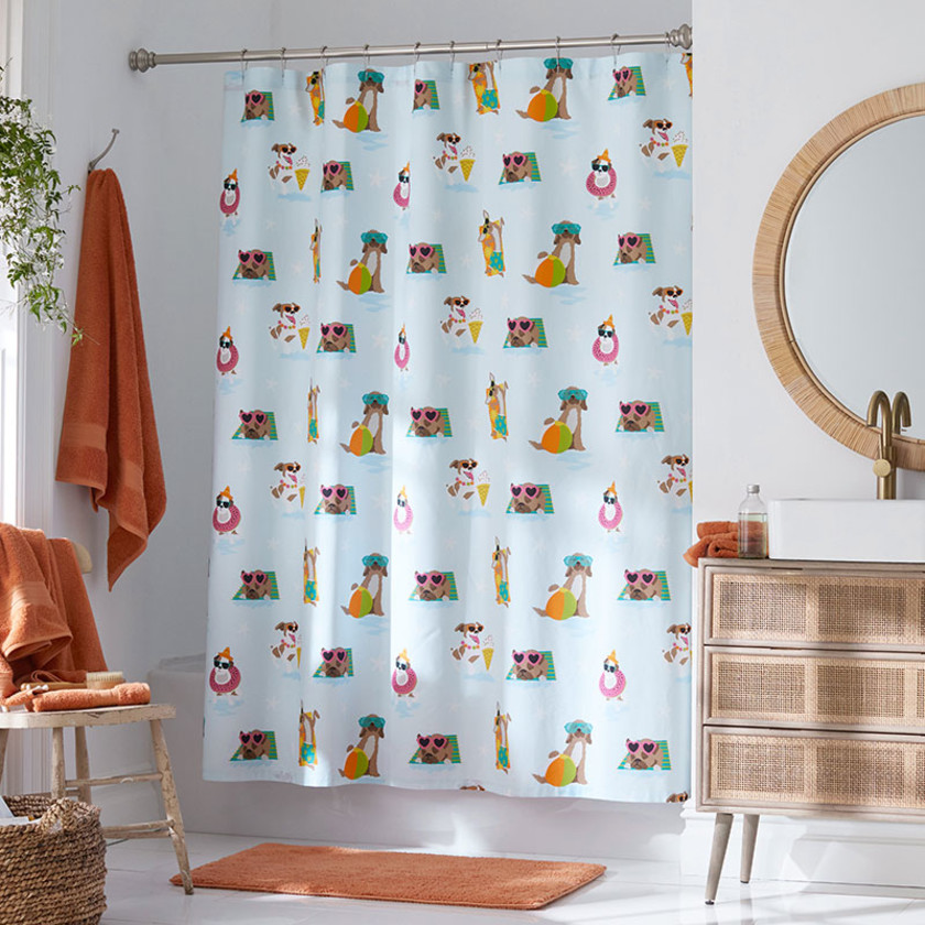 Summer Prints Classic Cool Cotton Percale Shower Curtain