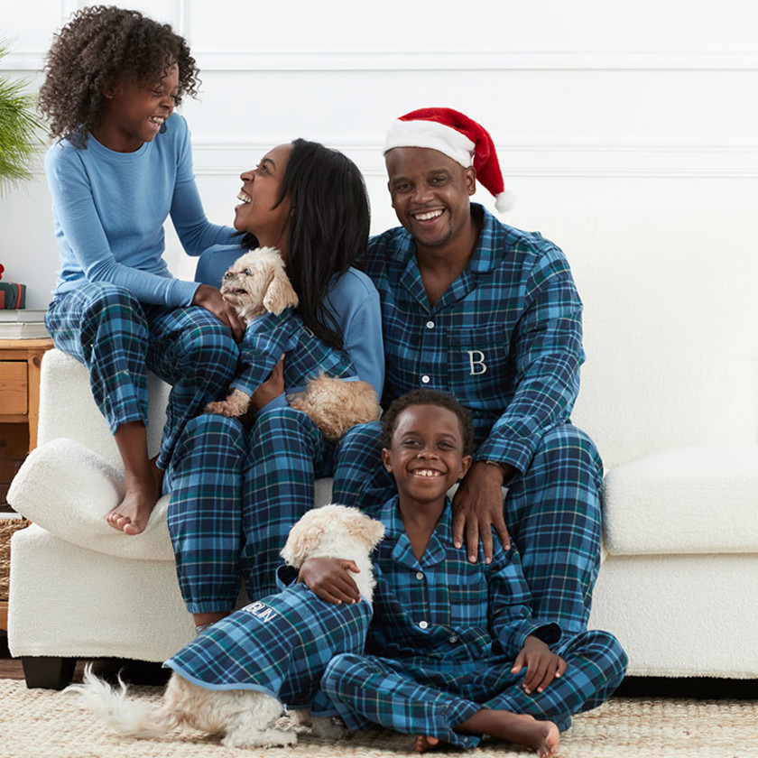 Family Flannel Kid's Classic Pajama Set - Blue Plaid, 2T,Blue Plaid