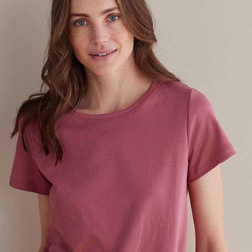 Pima Cotton Shorts Set - Dusty Rose, XS,Dusty Rose