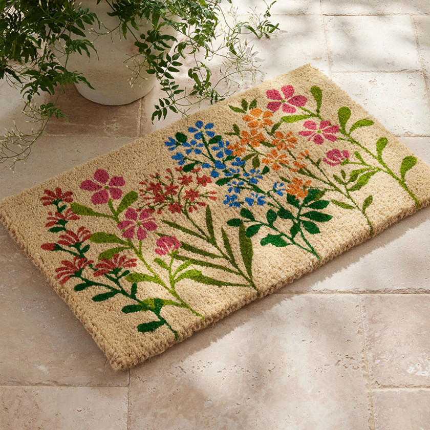 Summer Novelty Coir Doormat - Wildflowers, 24 in. x 36 in.,Wildflowers