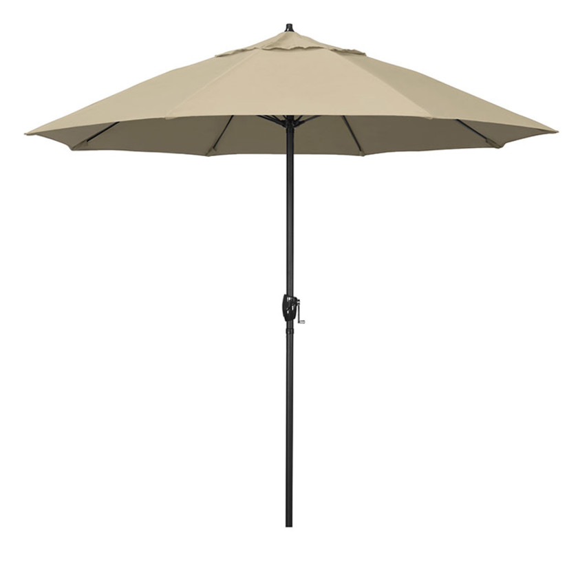 Round Outdoor Patio Umbrella, Aluminum with Auto Tilt Crank